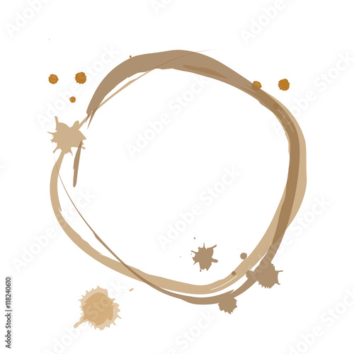 Vector of Coffee Stain Isolated On White Background