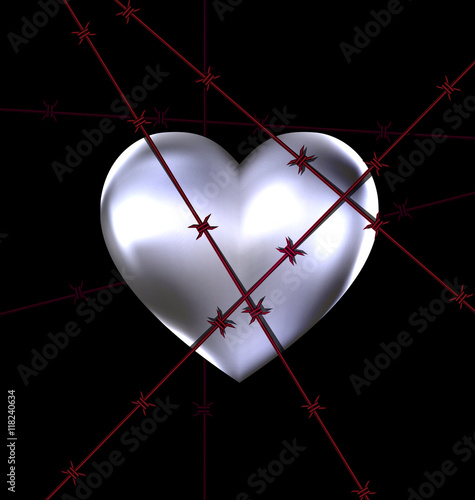 locked iron heart