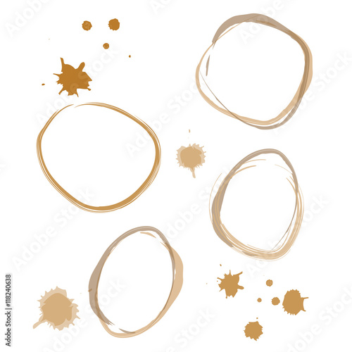 Vector of Coffee Stain Isolated On White Background