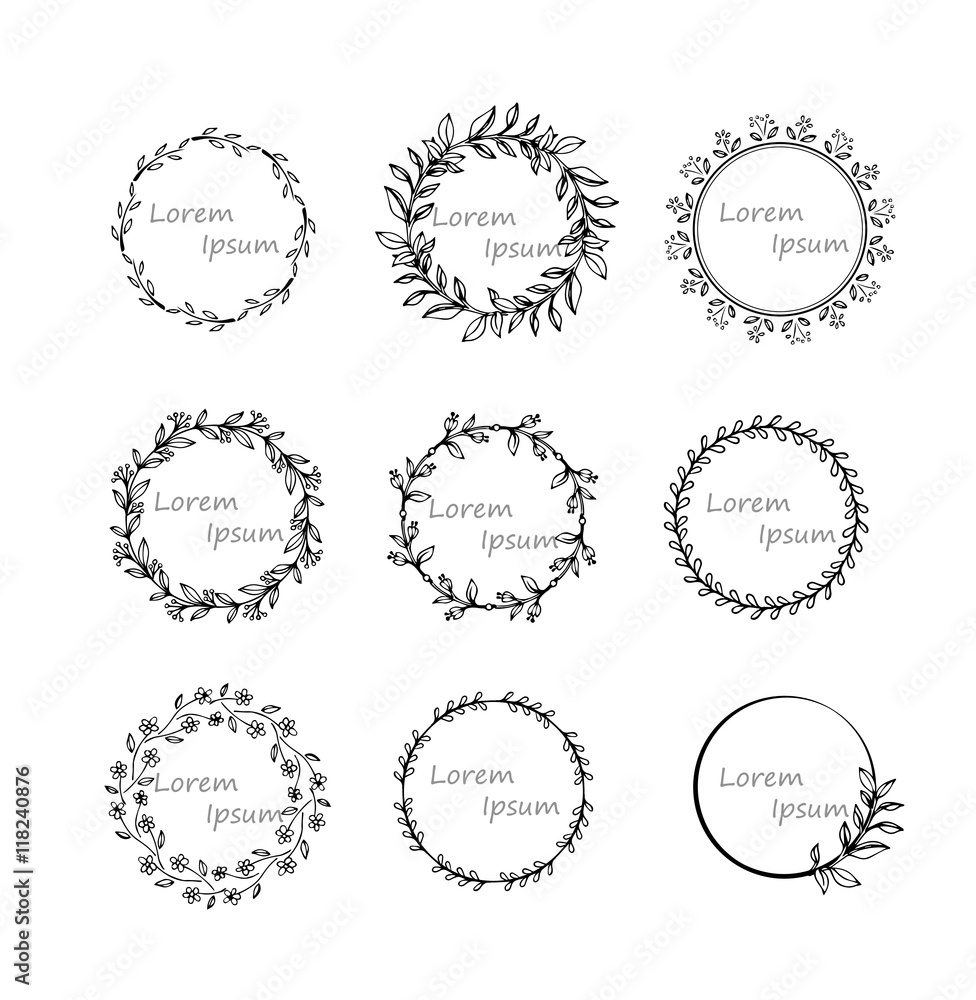 Vector of floral and nature frame for background Vector of floral and nature frame for background