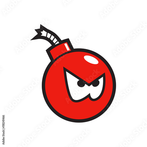 Red angry bomb