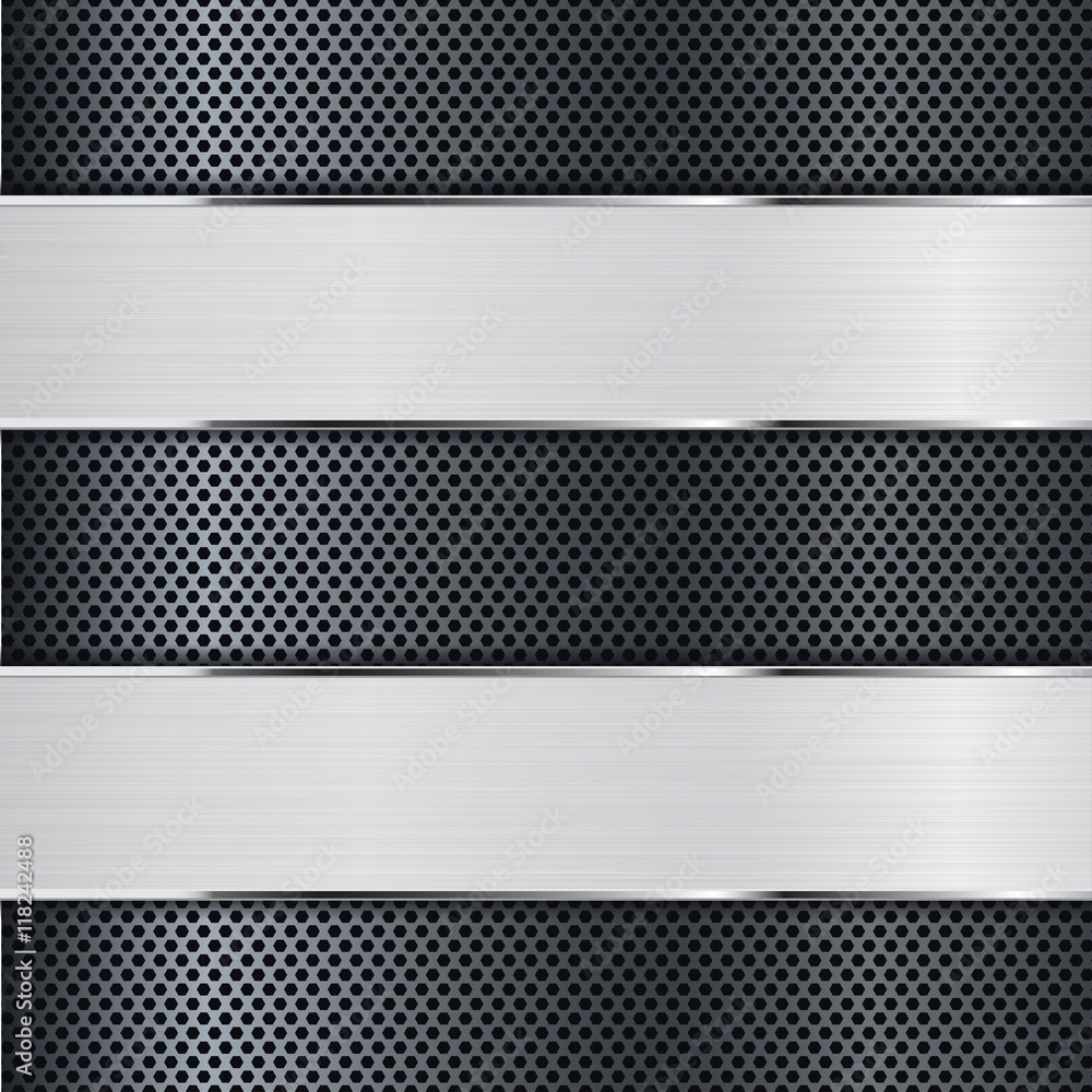 Metal background perforated