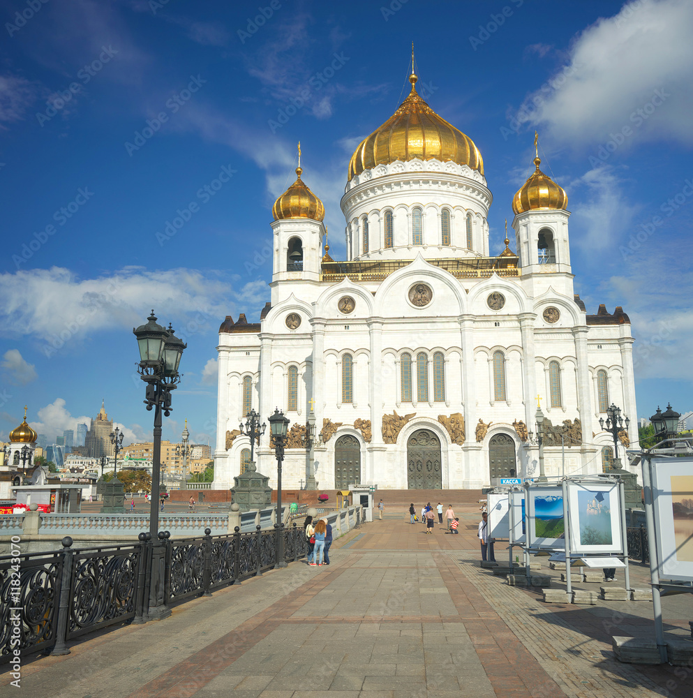 MOSCOW - AUGUST 4: Moscow, Russia Christ the Savior Cathedral view in August 4, 2016.