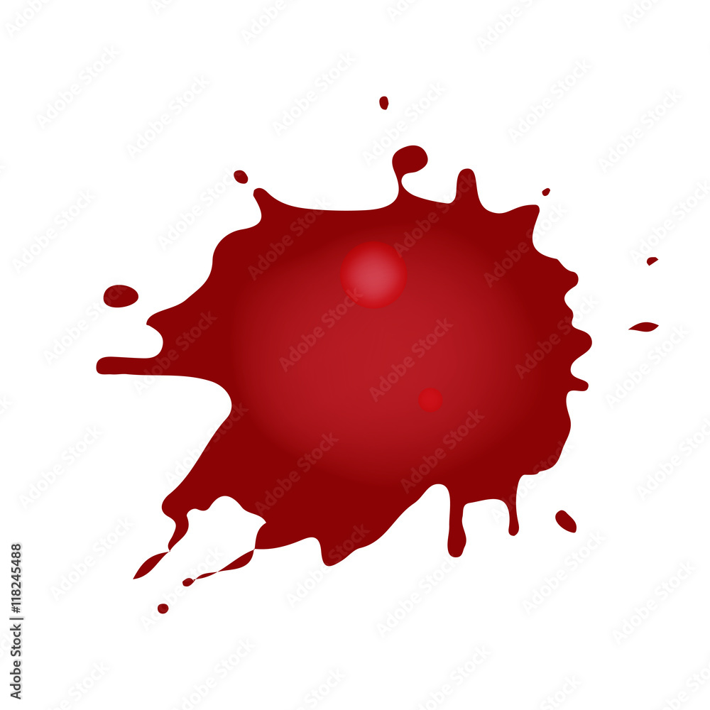 Realistic blood splatters. Red ink splatters Realistic blood splatters. Red ink splatters