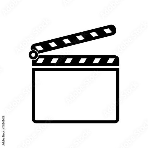 Film clap board cinema open icon