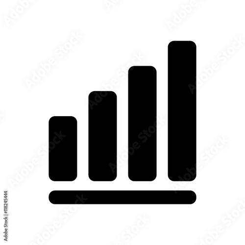 Growing graph line icon