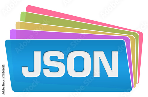 JSON Colorful Squares Stack  photo