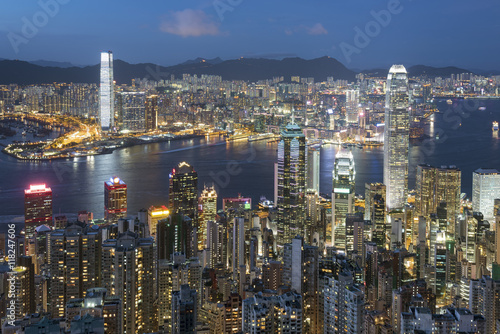 Victoria harbor of Hong Kong City