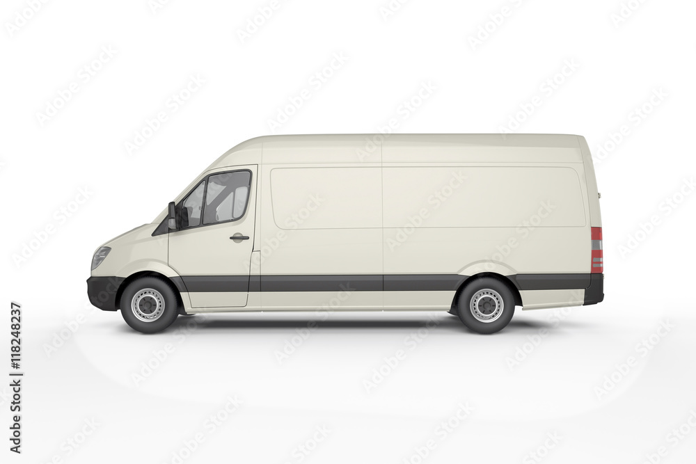 Big Delivery Van Mockup, layout for presentation