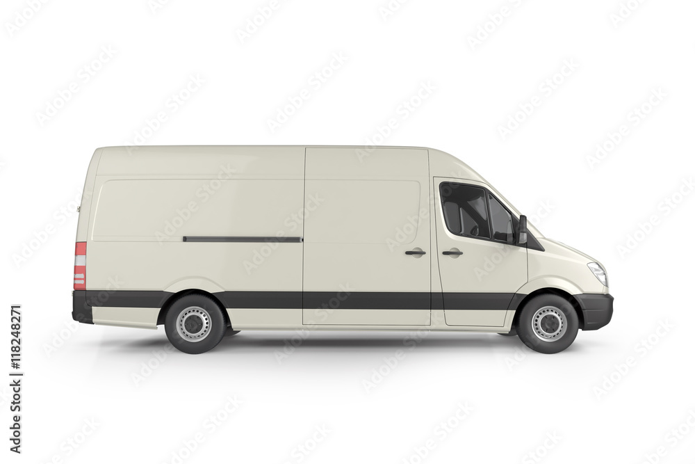 Big Delivery Van Mockup, layout for presentation