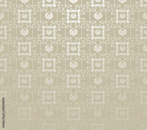 Damask Wallpaper, Vintage Design, Vector Art