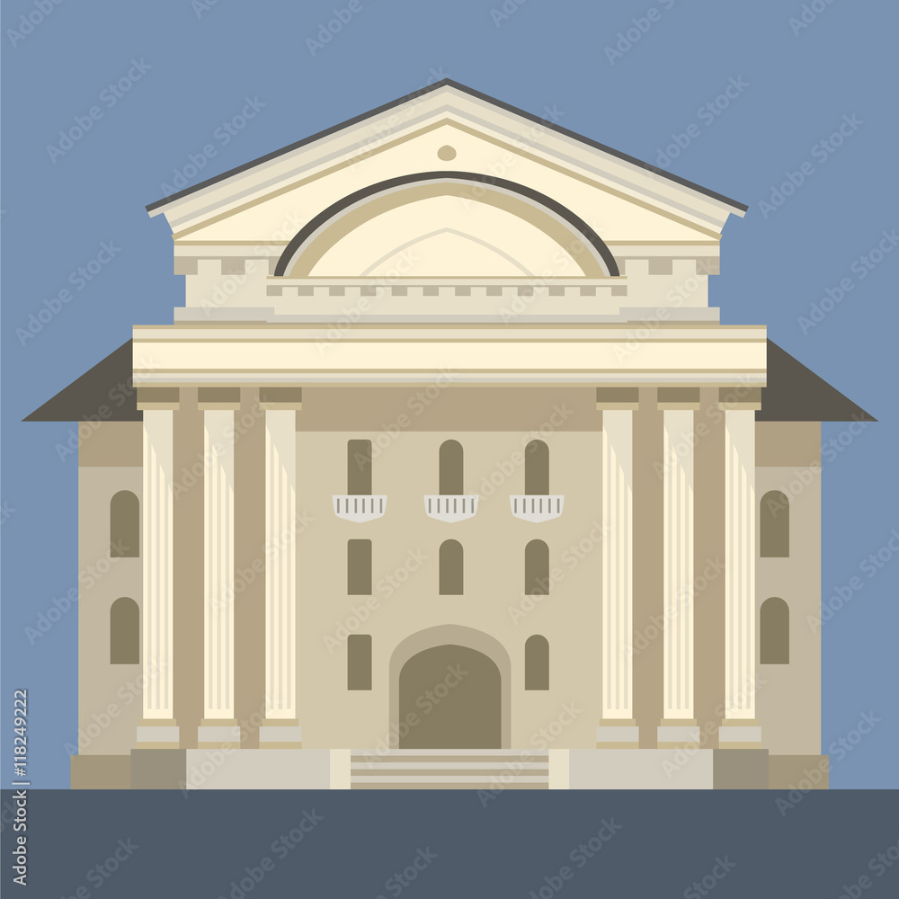 Fototapeta premium Exterior Of Classic Theatre Building