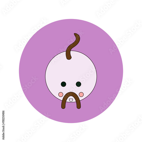 Vector illustration in flat design of Ukrainian Cossack head