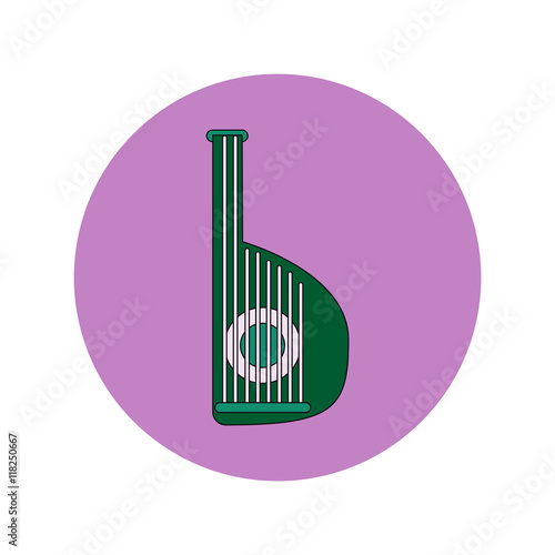 Vector illustration in flat design of Ukrainian bandura music instrument