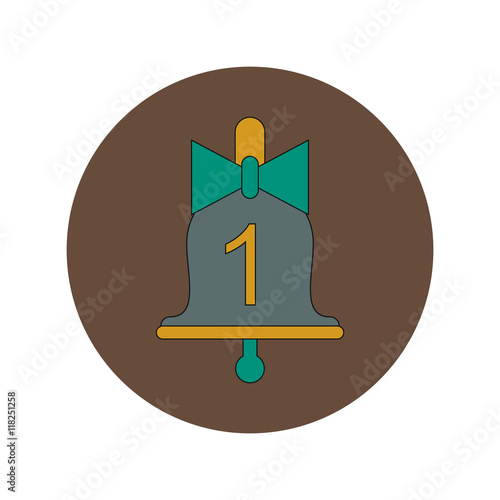 Back to School and Education Vector Flat Design first bell