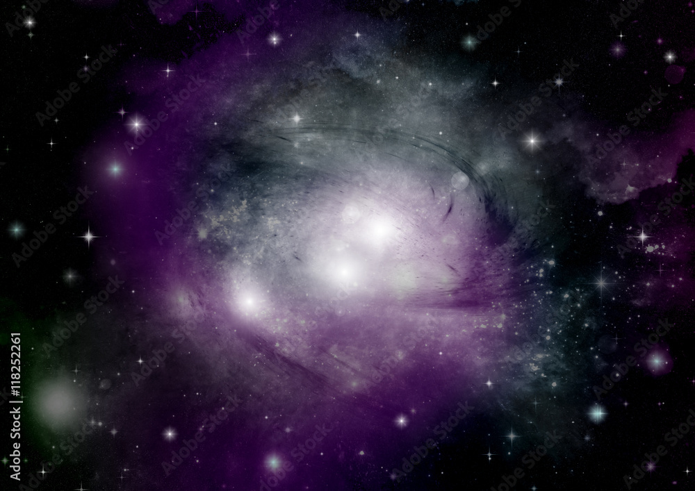 galaxy in a free space galaxy in a free space