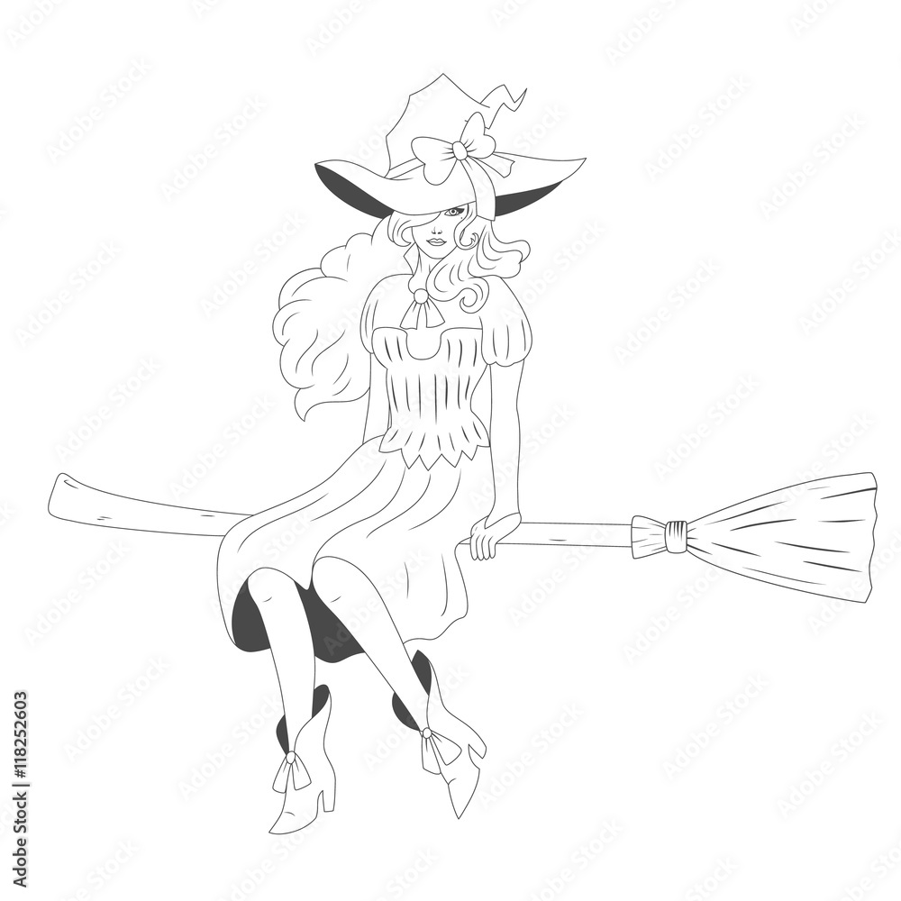 witch on a broomstick