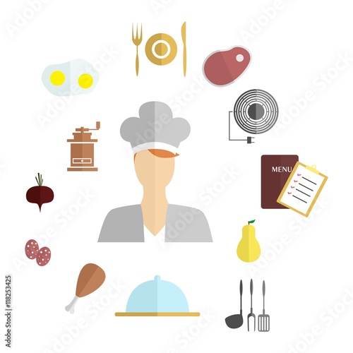 cook flat design
