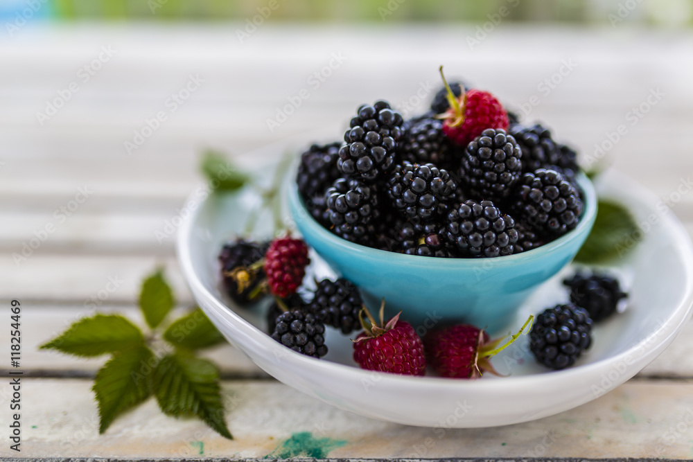 Fresh blackberries in bowl
Fresh blackberries in bowl
