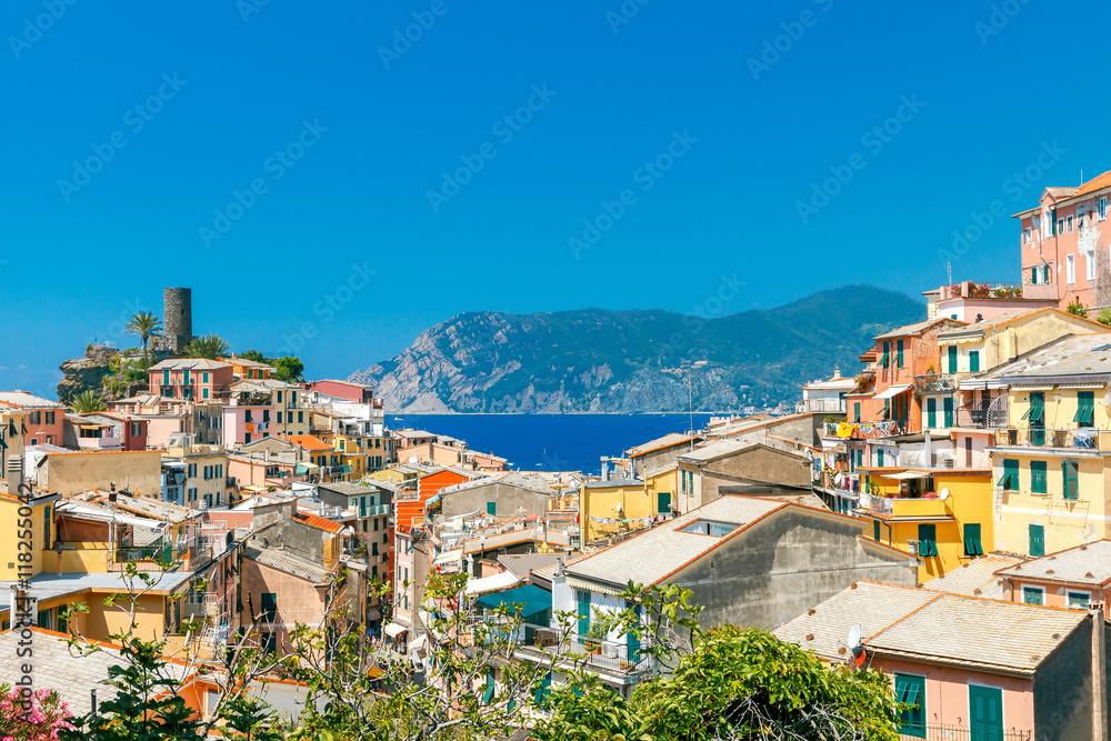 Vernazza. The old village with colorful houses. Vernazza. The old village with colorful houses.