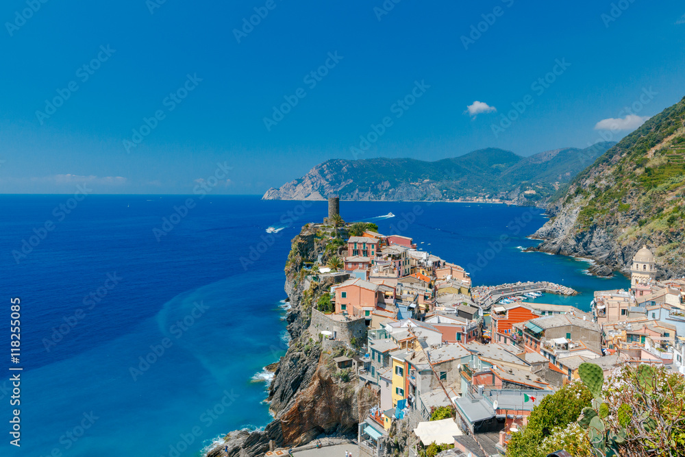 Vernazza. The old village with colorful houses.