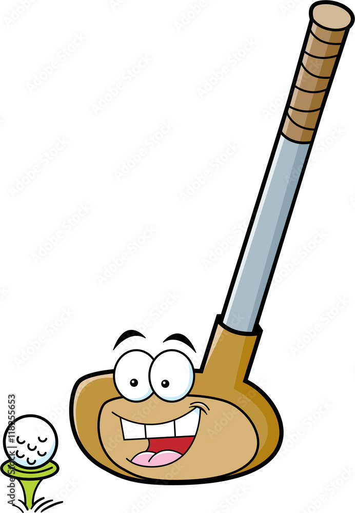 cartoon-illustration-of-a-golf-club-stock-vector-adobe-stock