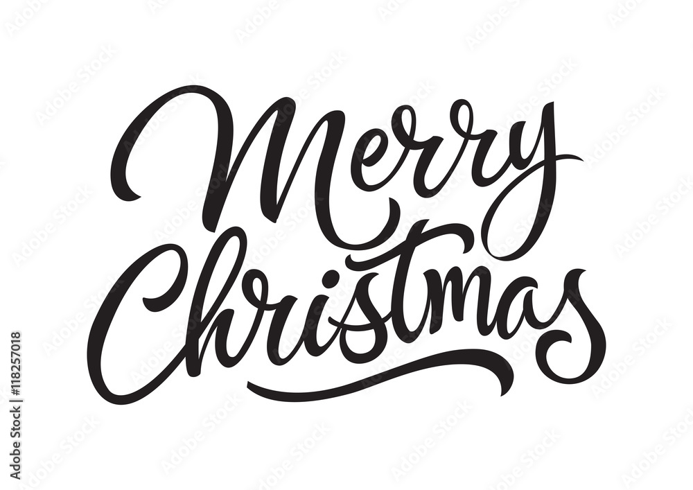 Merry Christmas Lettering 2 vector de Stock | Adobe Stock