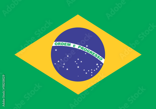Flag of Brazil in correct proportions and colors