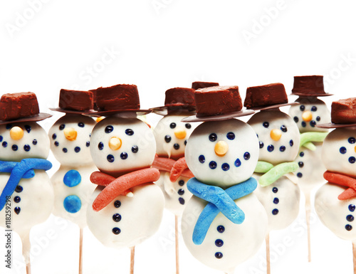 Schneemänner aus Marzipan