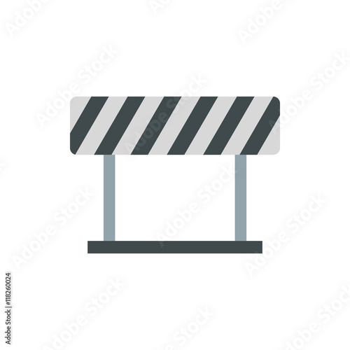 Traffic prohibition sign icon in flat style isolated on white background. Warning symbol