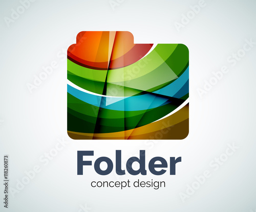Computer folder logo template
