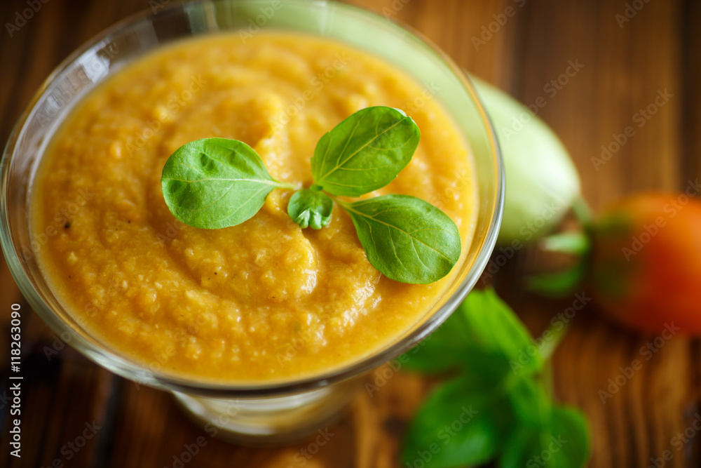squash caviar cooked with different vegetables and spices squash caviar cooked with different vegetables and spices
