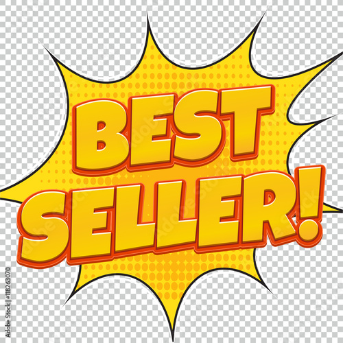 Best Seller. Sale banner. Comic pop art style. Banner design. Banner template. Best product sale.