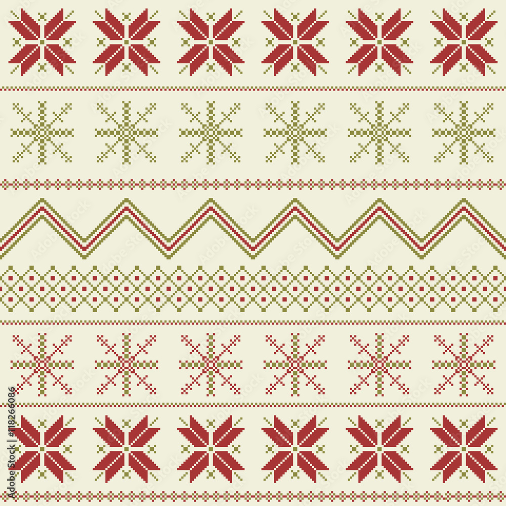 Winter fair isle pattern Winter fair isle pattern