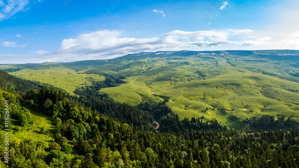 Valley plateau Lago Naki in Adygea Valley plateau Lago Naki in Adygea