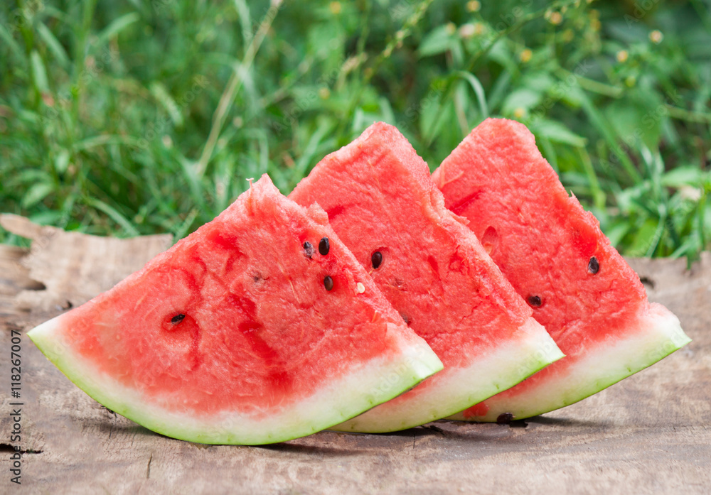 Slices of fresh ripe watermelon Slices of fresh ripe watermelon