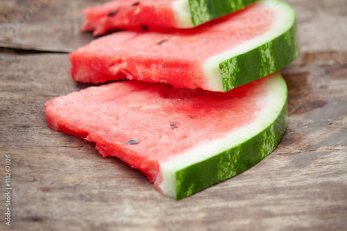 Slices of fresh ripe watermelon