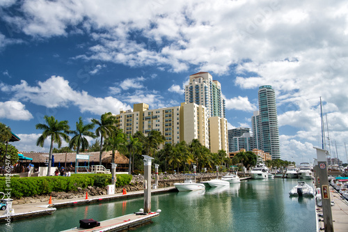 Marina in Miami Beach, Florida, USA