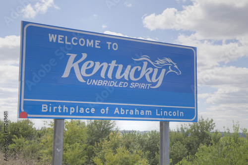 Welcome to Kentucky road sign photo