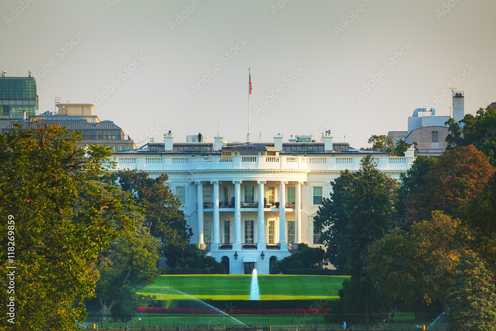 The White House building in Washington, DC