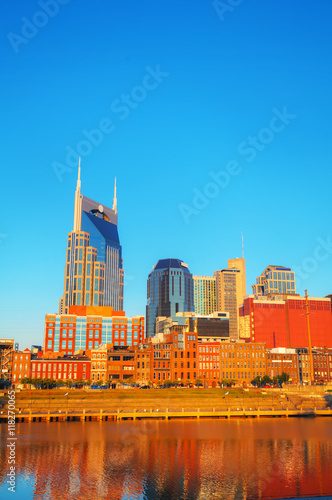 Obraz na płótnie Downtown Nashville cityscape in the morning w salonie