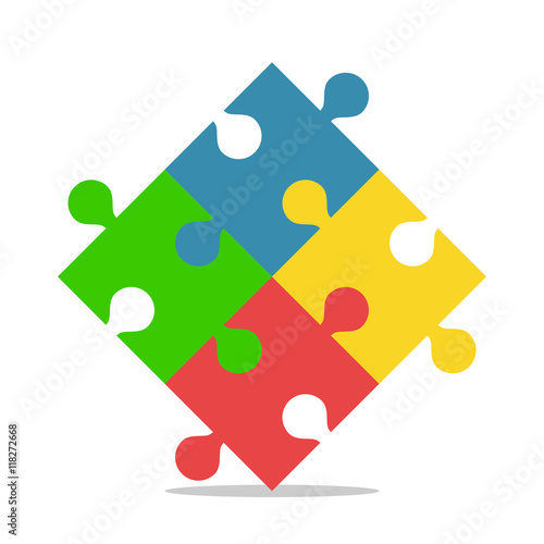 Puzzle isolated on white