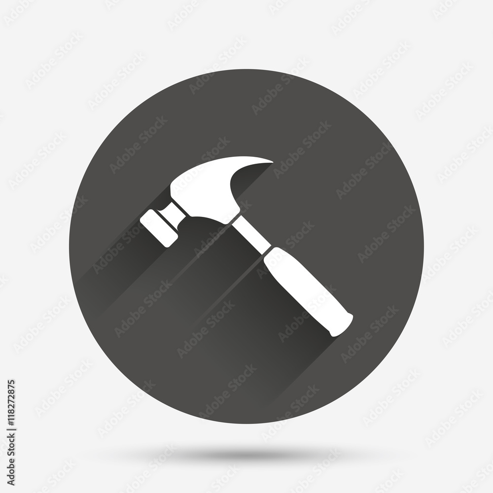 Hammer sign icon. Repair service symbol. Hammer sign icon. Repair service symbol.