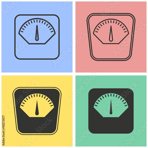 Scale icon set.