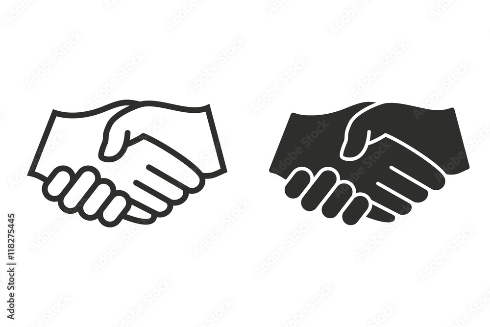 Handshake vector icon. Adobe Stock