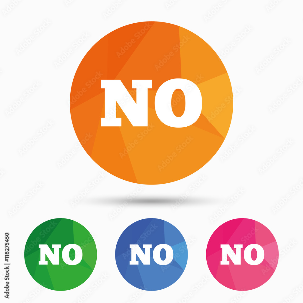 Norwegian language sign icon. NO translation Norwegian language sign icon. NO translation