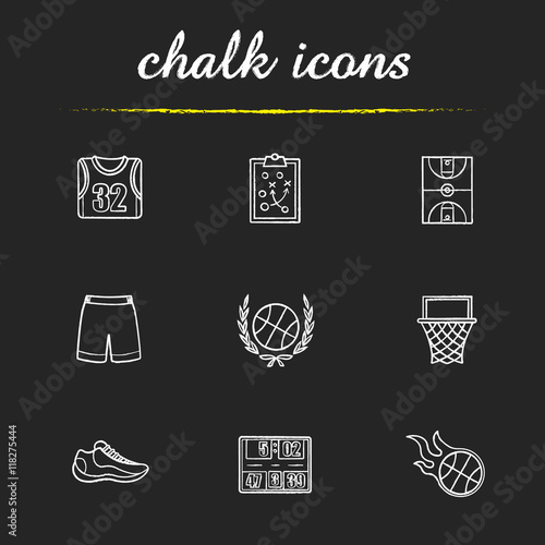 Basketball icons set
