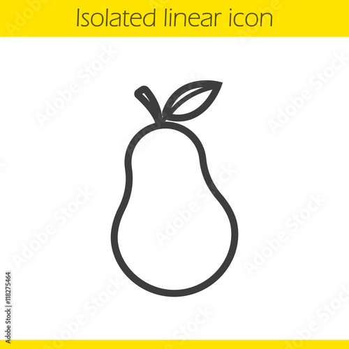 Pear linear icon