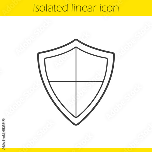 Free Download Heraldic shield linear icon - GFXLoad