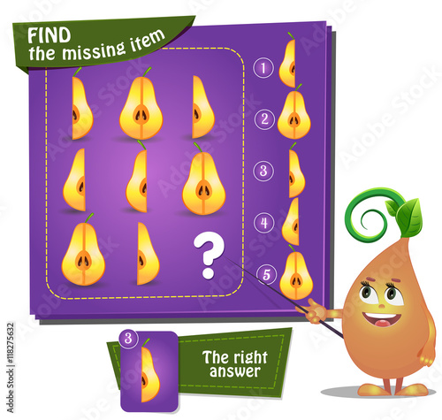 ind the missing part pears